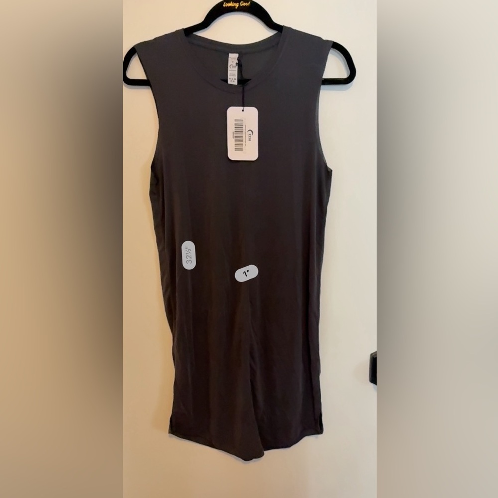 NWT Zyia Charcoal Tybee Island Dress, Medium